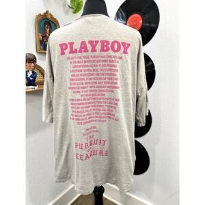 Playboy x Missguided Oversized Graphic Tee - Grey